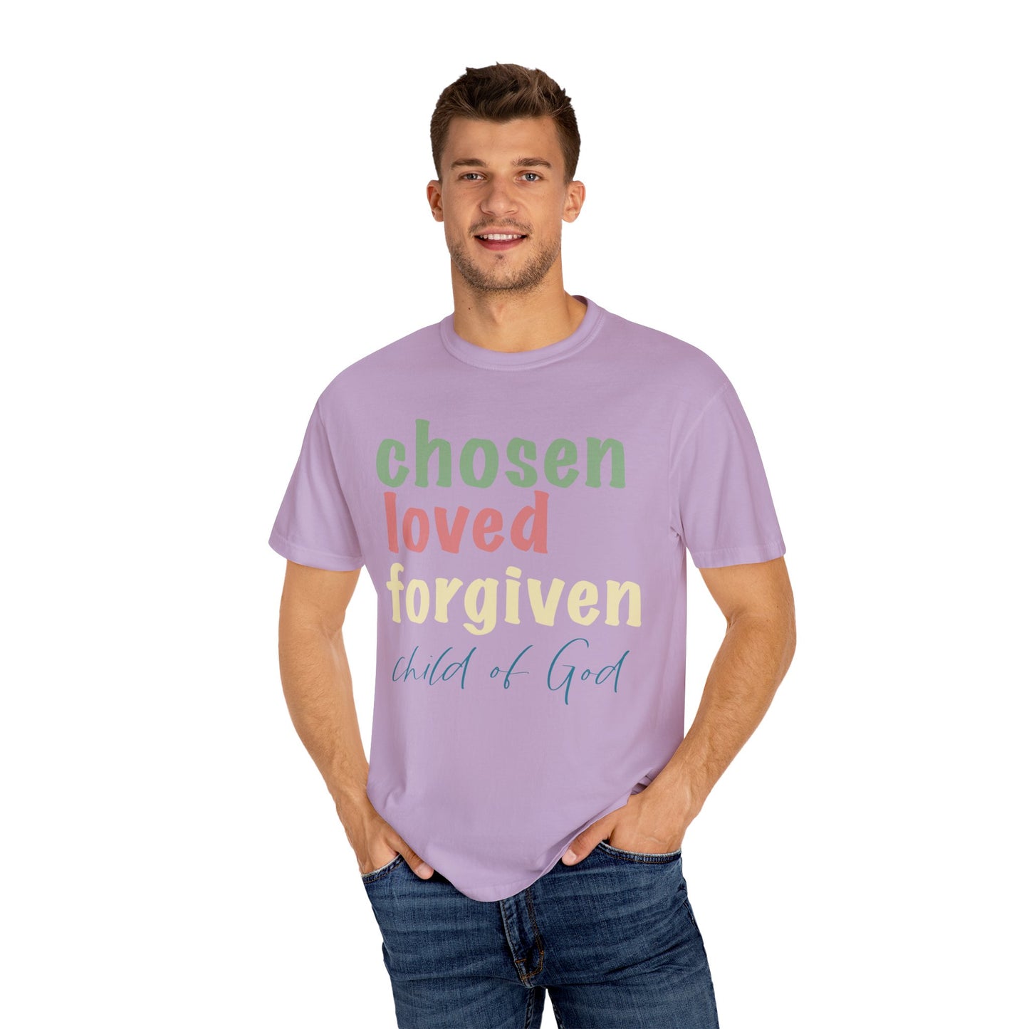 Chosen Loved Forgiven Child of God Christian T Shirt