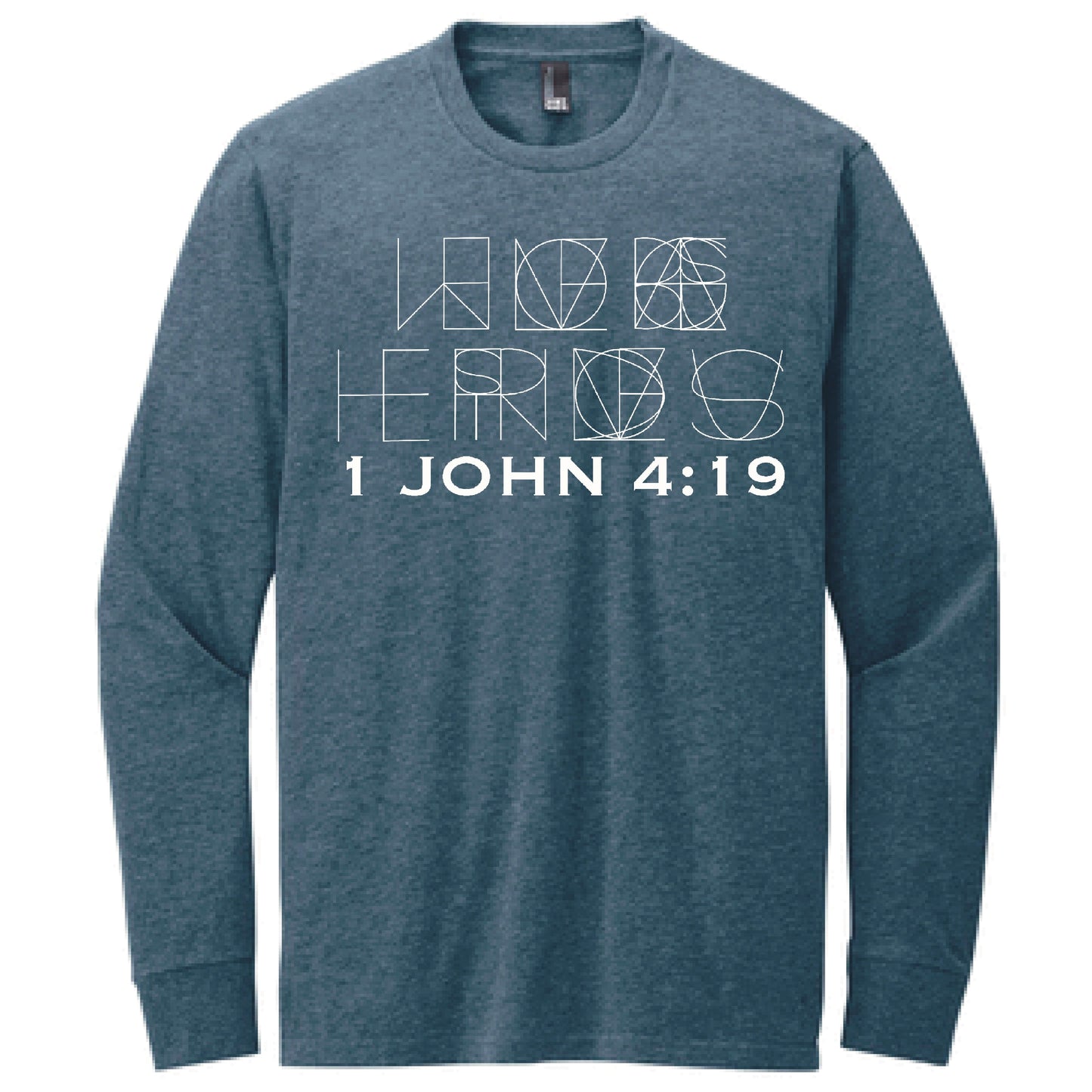 1 John 4:19 Long Sleeve T Shirt Verse in a Box