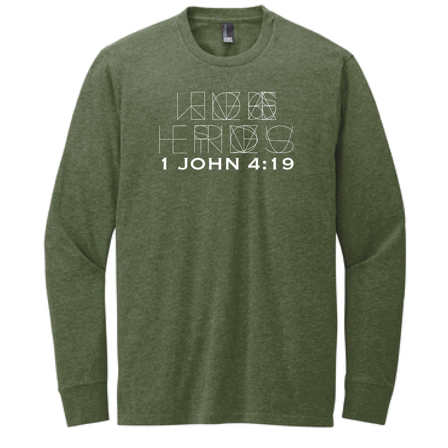 1 John 4:19 Long Sleeve T Shirt Verse in a Box