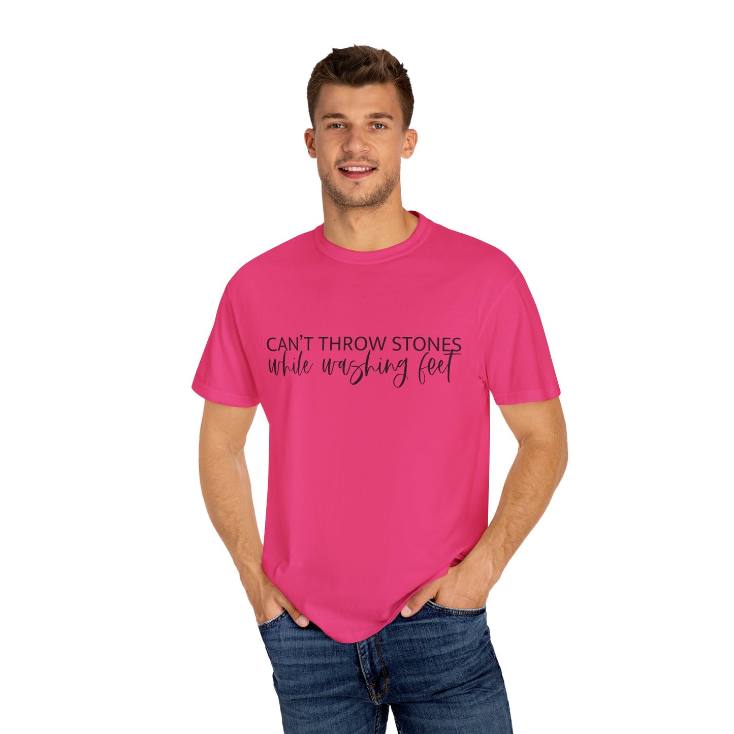 Can't Throw Stones While Washing Feet Christian T Shirt