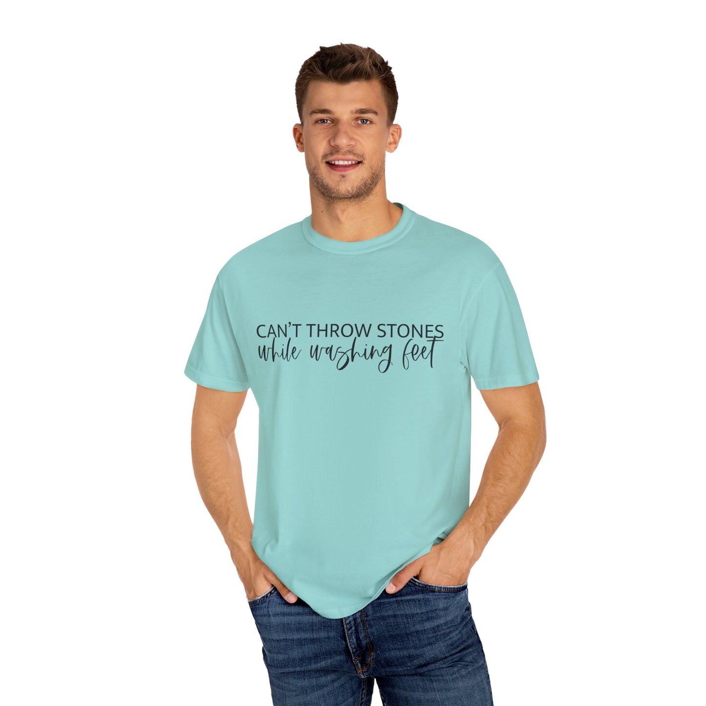 Can't Throw Stones While Washing Feet Christian T Shirt