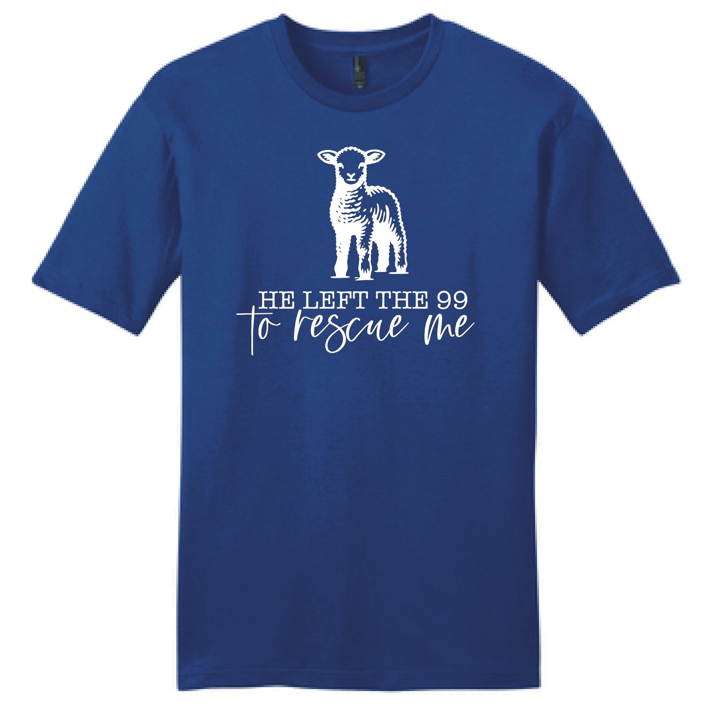 He Left The 99 To Rescue Me Christian Faith Short Sleeve Shirt