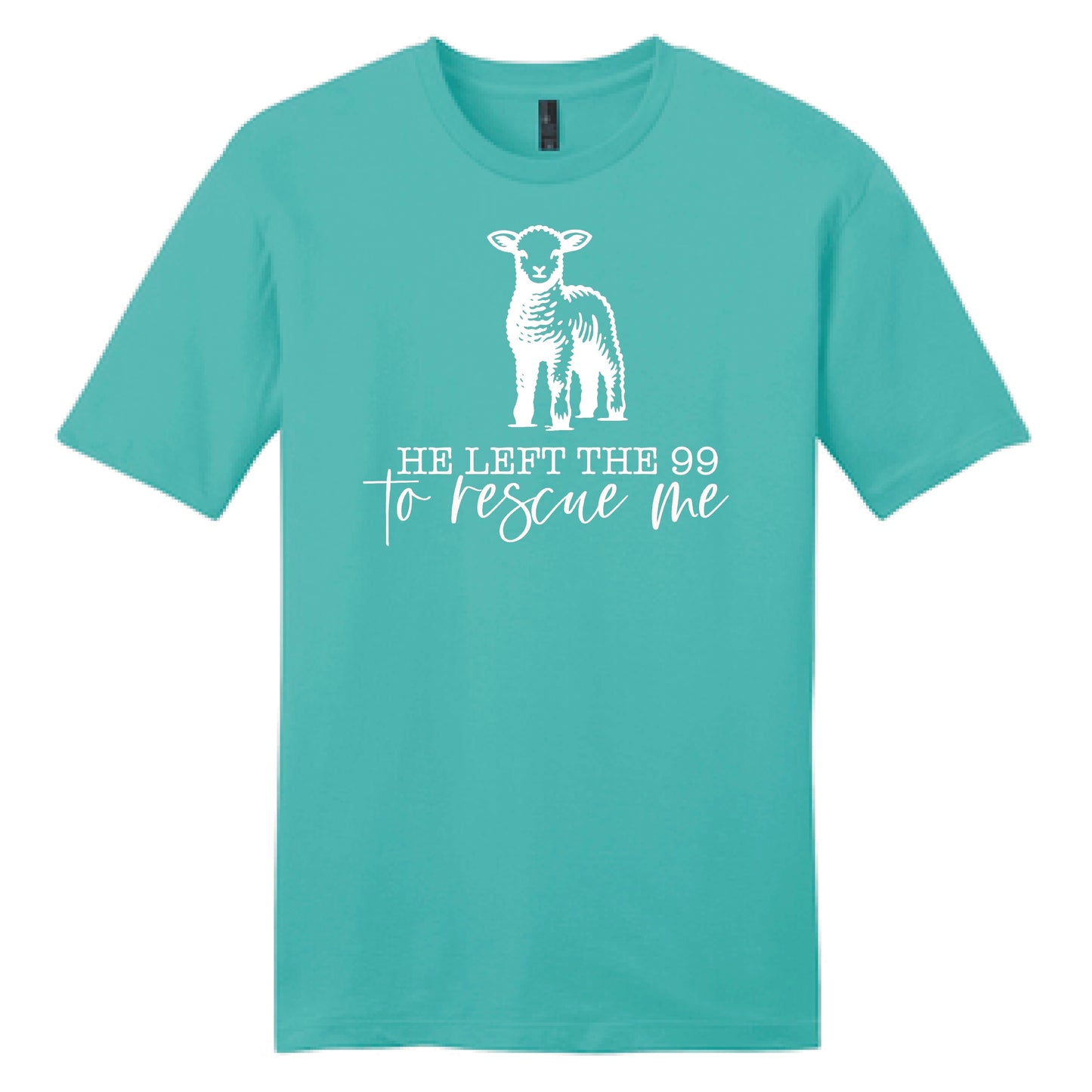 He Left The 99 To Rescue Me Christian Faith Short Sleeve Shirt