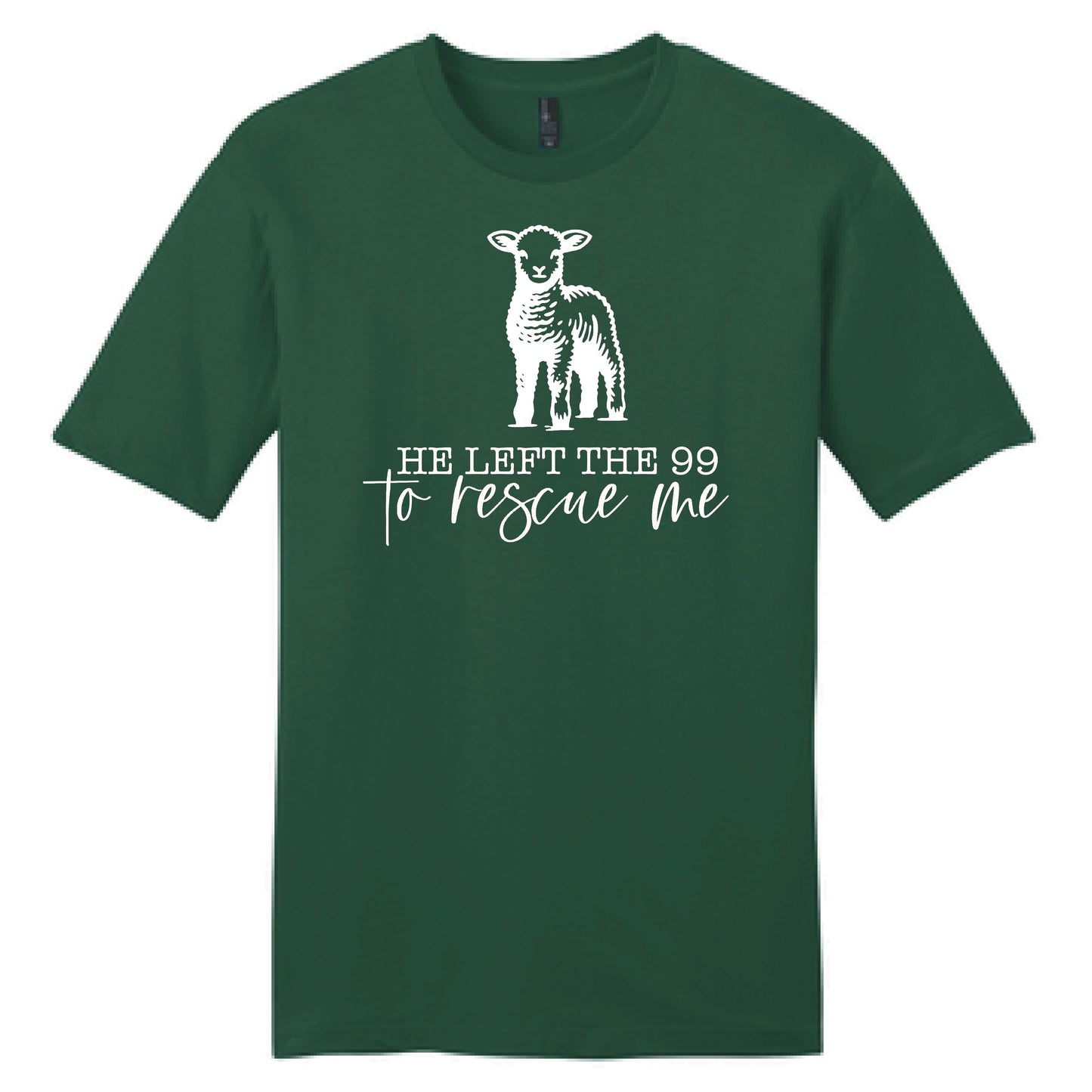 He Left The 99 To Rescue Me Christian Faith Short Sleeve Shirt