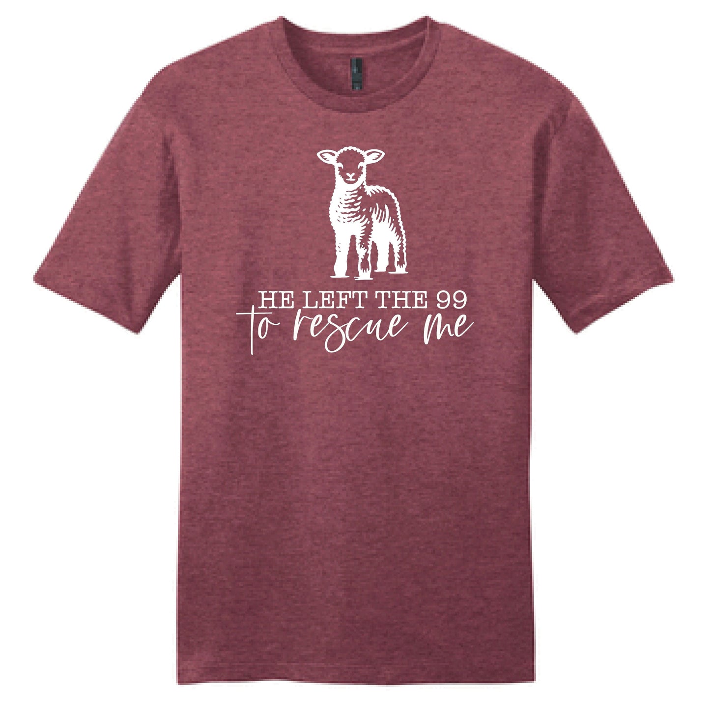 He Left The 99 To Rescue Me Christian Faith Short Sleeve Shirt