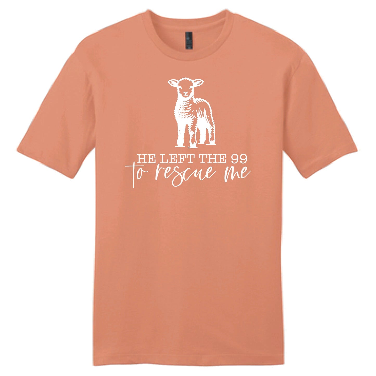 He Left The 99 To Rescue Me Christian Faith Short Sleeve Shirt