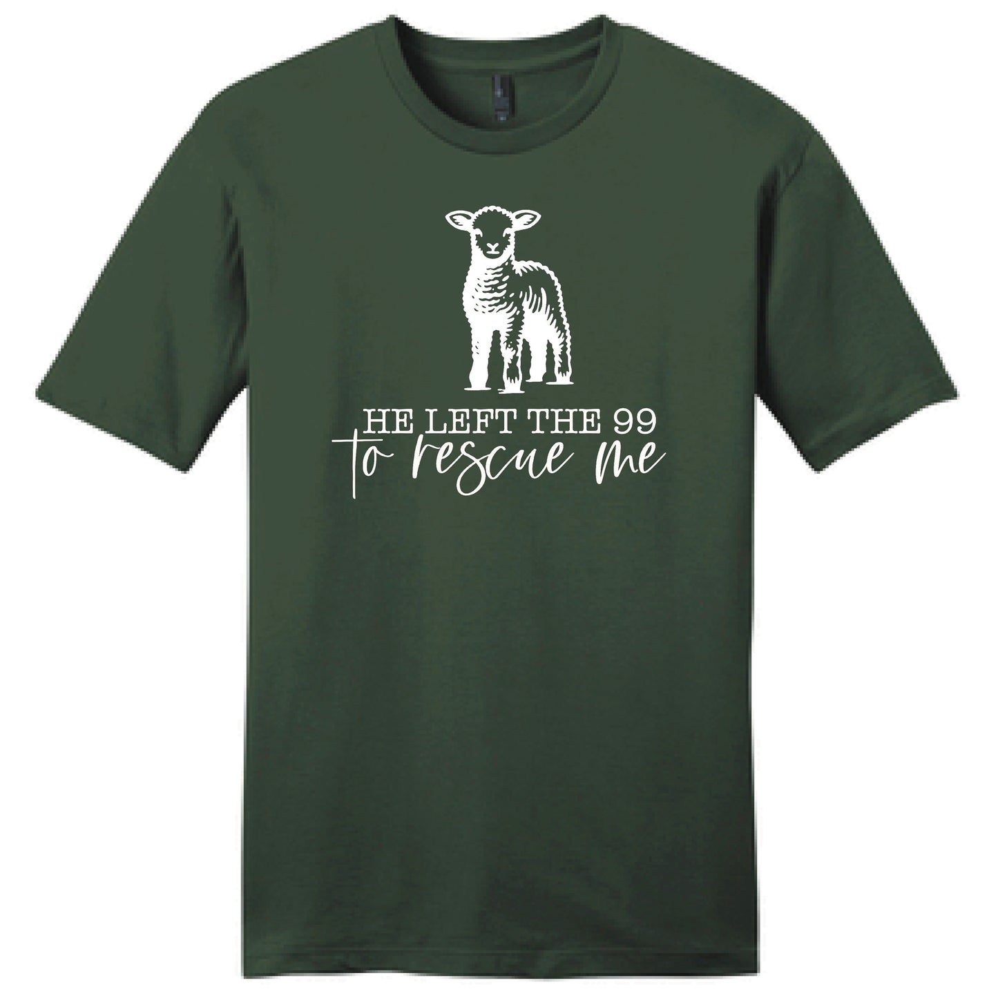 He Left The 99 To Rescue Me Christian Faith Short Sleeve Shirt