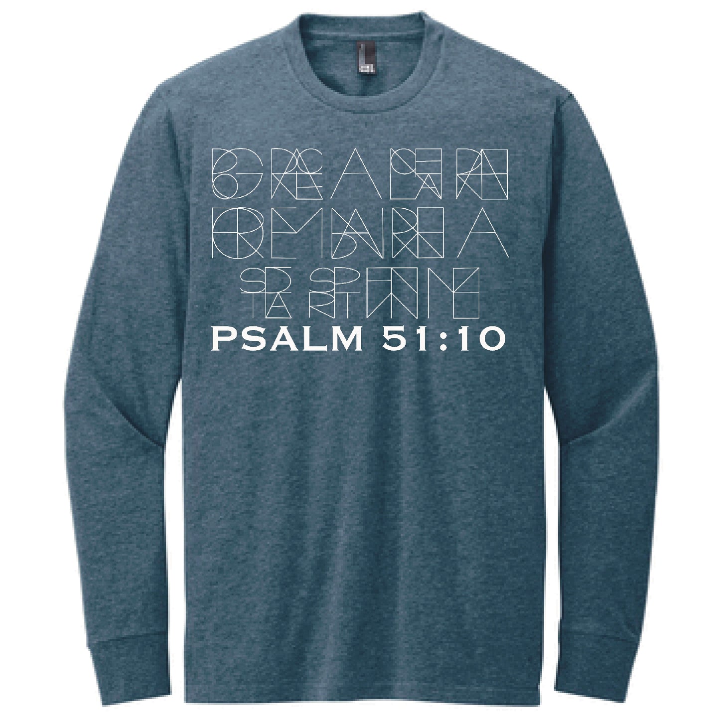 Psalm 51:10 Long Sleeve T Shirt Verse in a Box