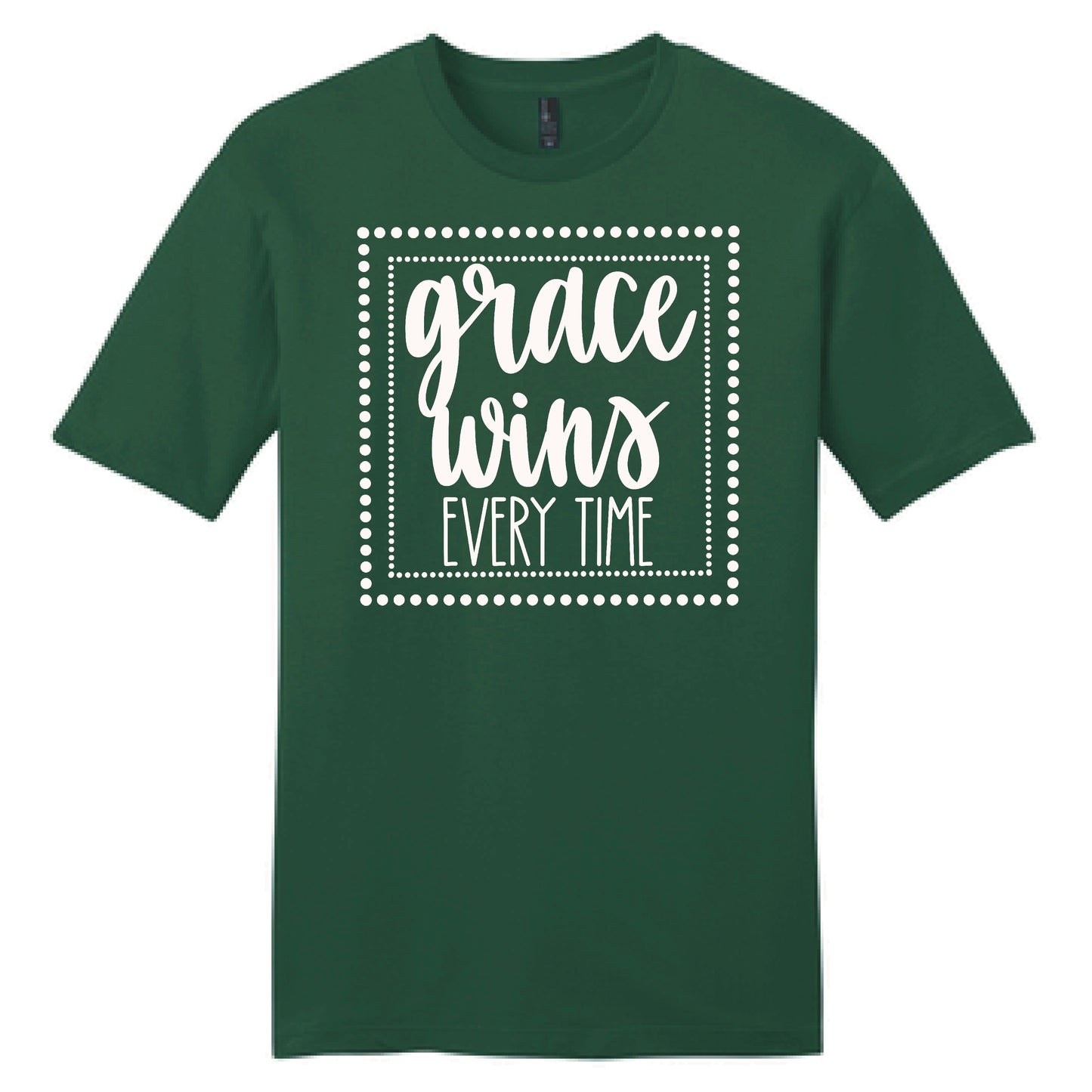 Grace Wins Every Time Christian Faith Short Sleeve Shirt