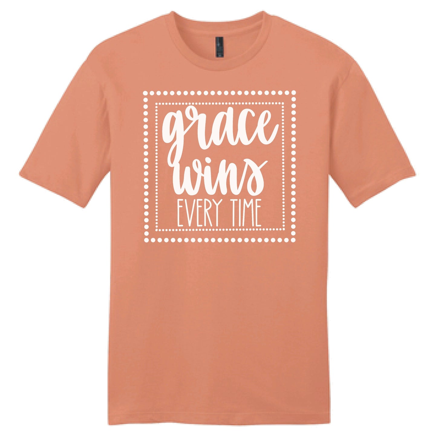 Grace Wins Every Time Christian Faith Short Sleeve Shirt