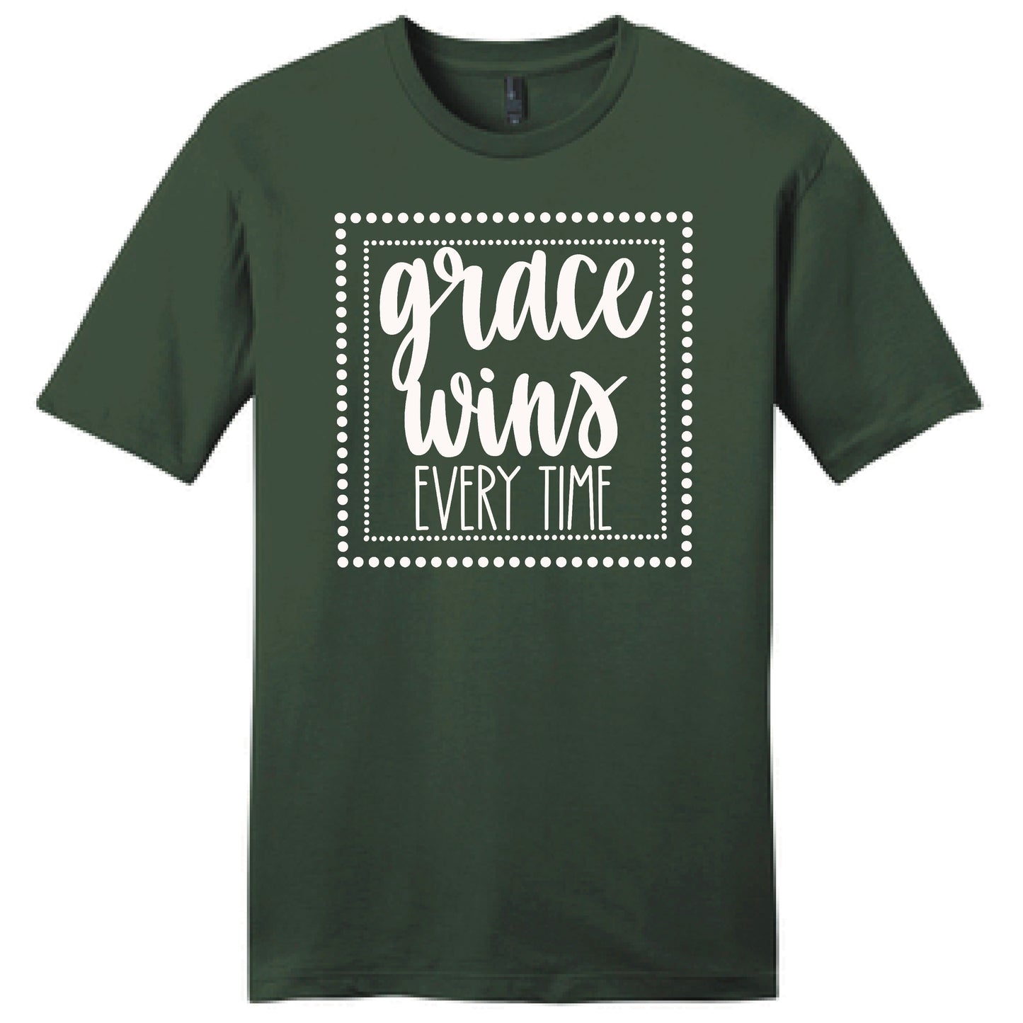 Grace Wins Every Time Christian Faith Short Sleeve Shirt