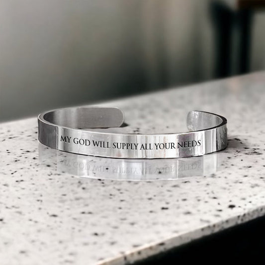 Scripture Bangle: My God Will Supply