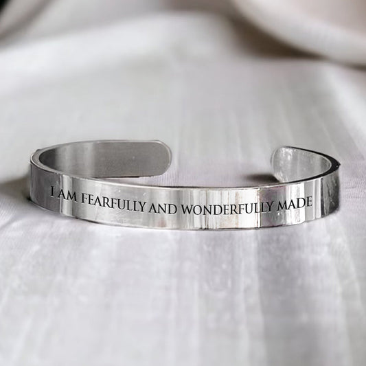 Scripture Bangle: Fearfully & Wonderfully Made