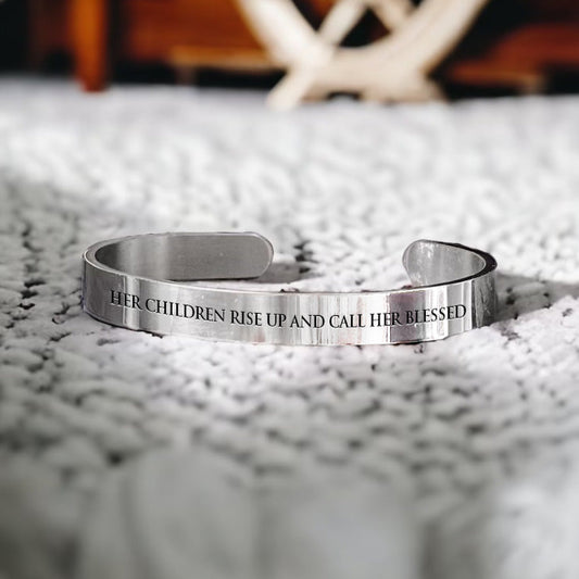 Scripture Bangle: Her Children Rise Up