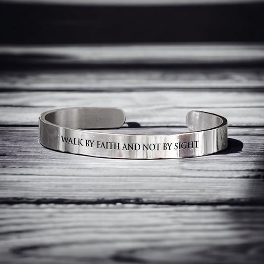 Scripture Bangle: Walk By Faith