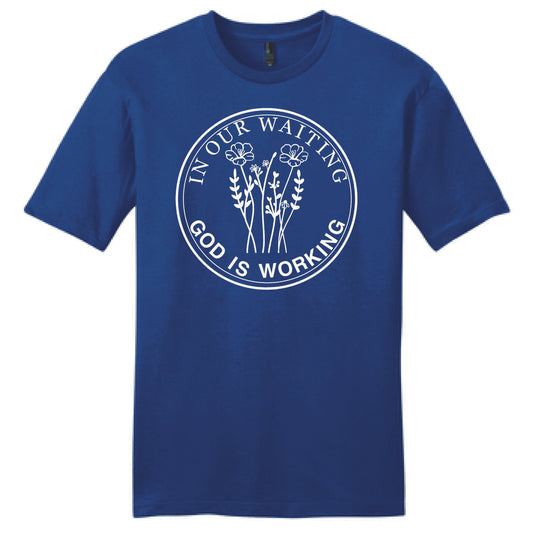 In Our Waiting God Is Working Christian Faith Short Sleeve Shirt