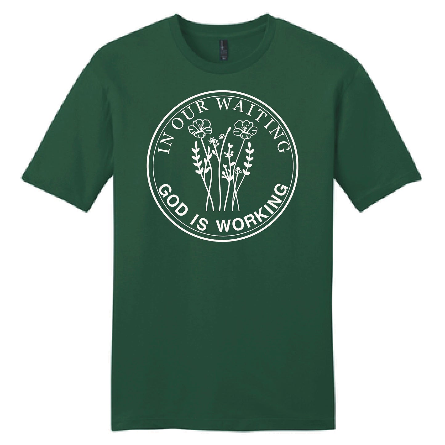 In Our Waiting God Is Working Christian Faith Short Sleeve Shirt