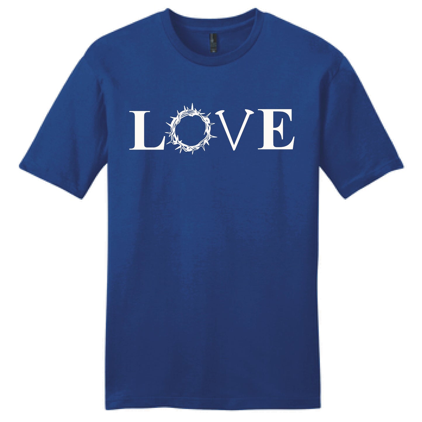 Love With Crown of Thorns & Nails Christian Faith Short Sleeve Shirt