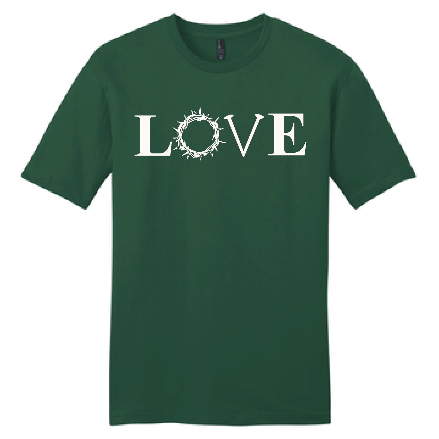 Love With Crown of Thorns & Nails Christian Faith Short Sleeve Shirt