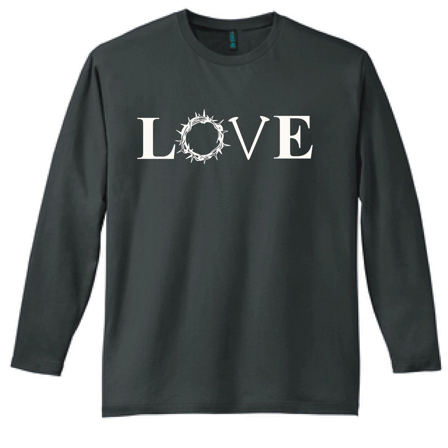 Love with Crown of Thorns and Nails Christian Long Sleeve T Shirt