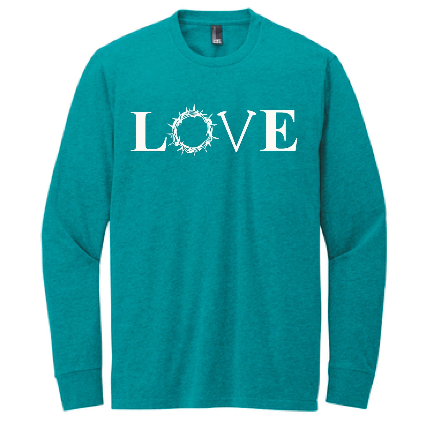 Love with Crown of Thorns and Nails Christian Long Sleeve T Shirt