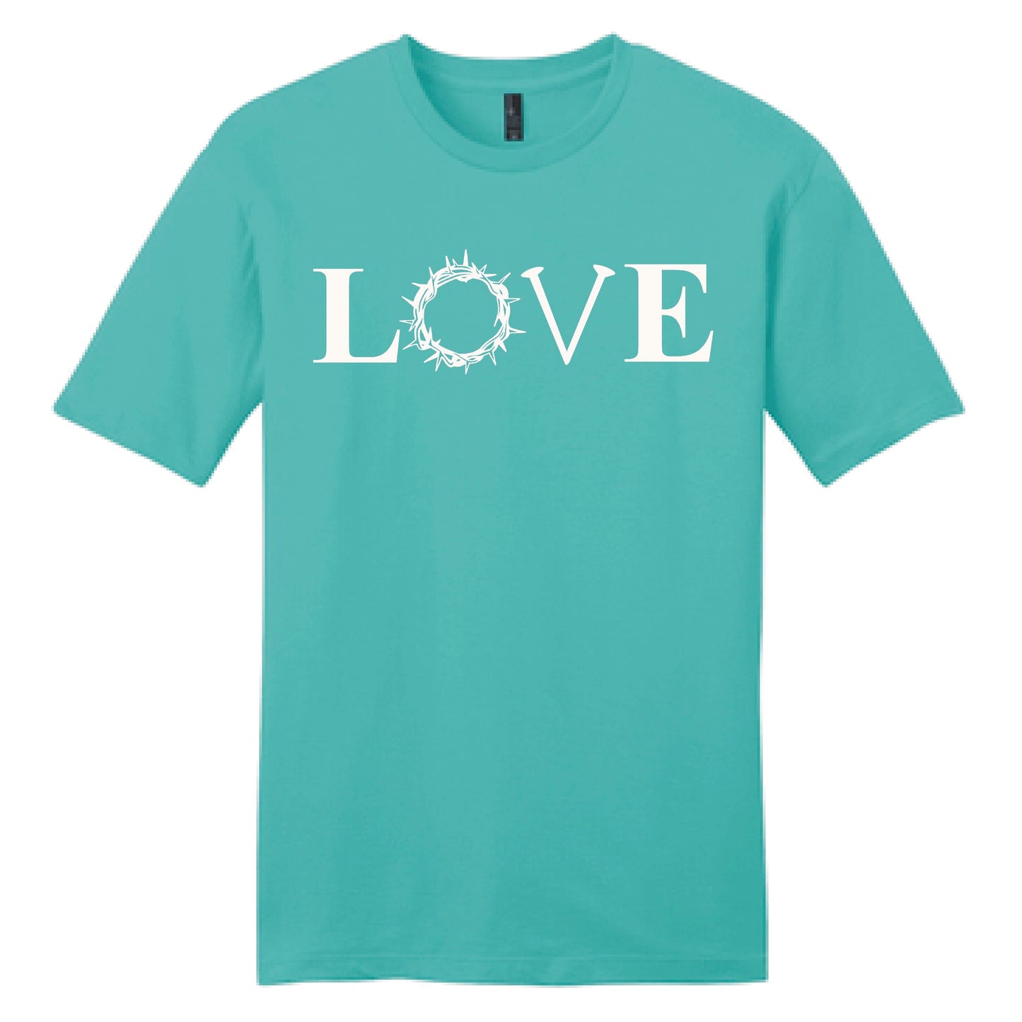 Love With Crown of Thorns & Nails Christian Faith Short Sleeve Shirt