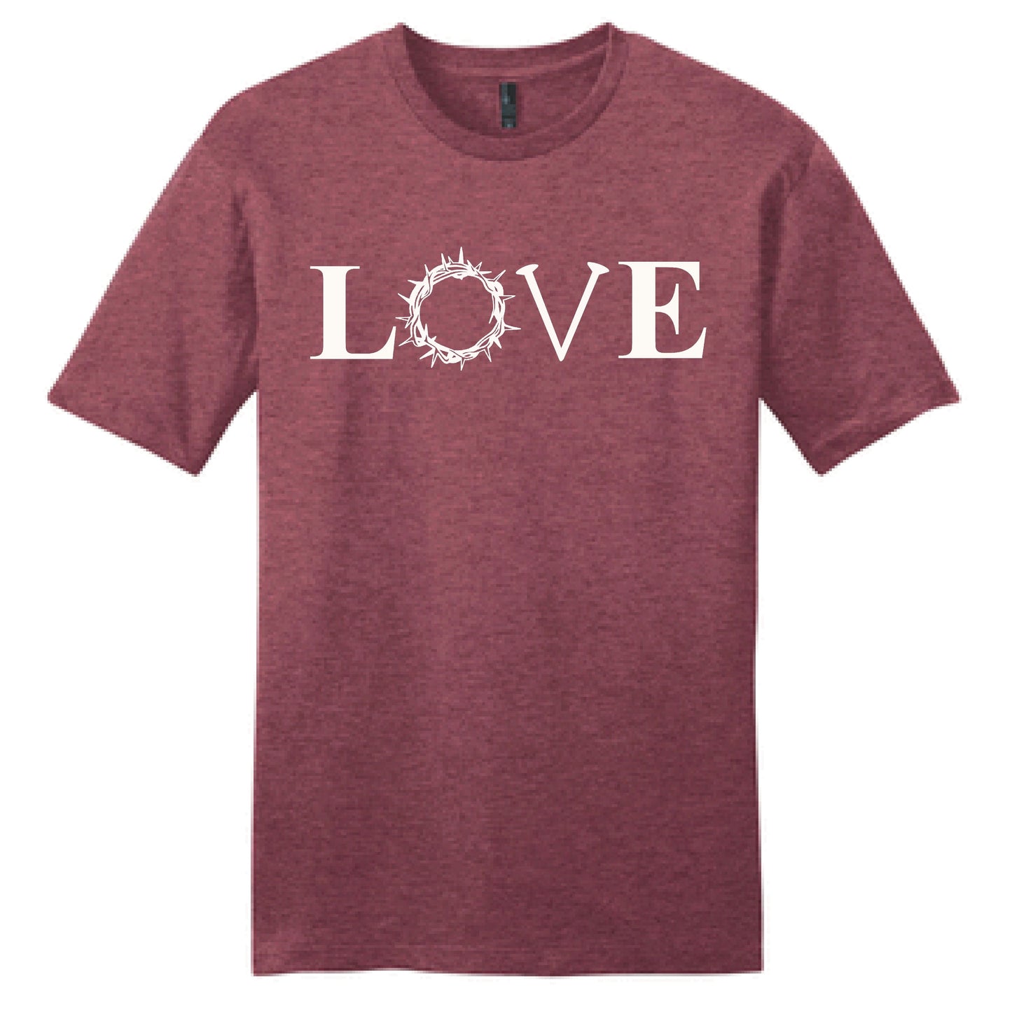 Love With Crown of Thorns & Nails Christian Faith Short Sleeve Shirt