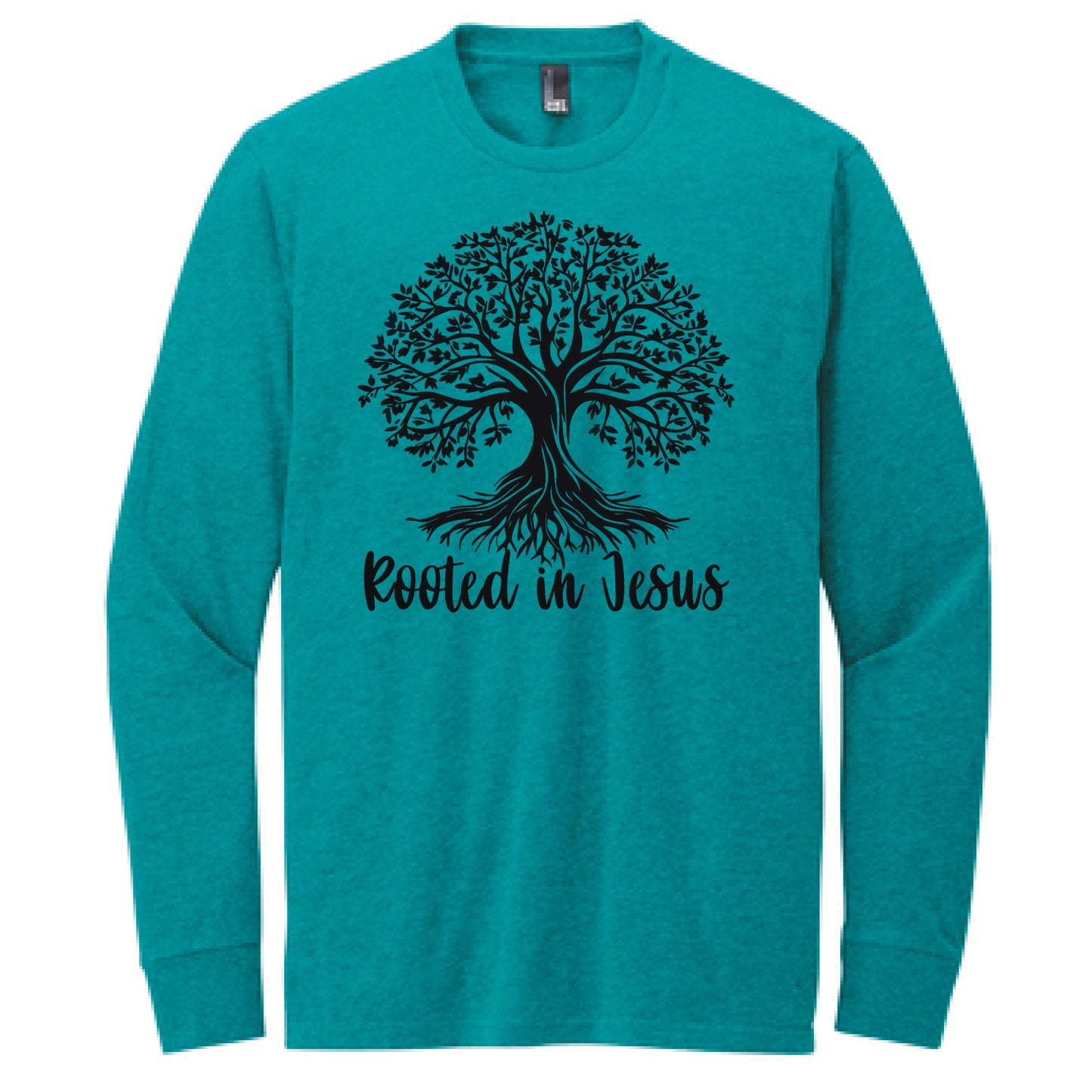 Rooted in Jesus Christian Long Sleeve T Shirt