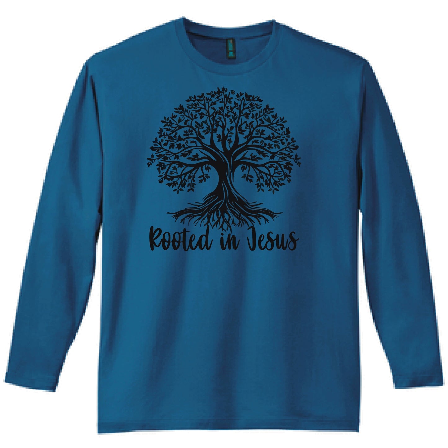 Rooted in Jesus Christian Long Sleeve T Shirt