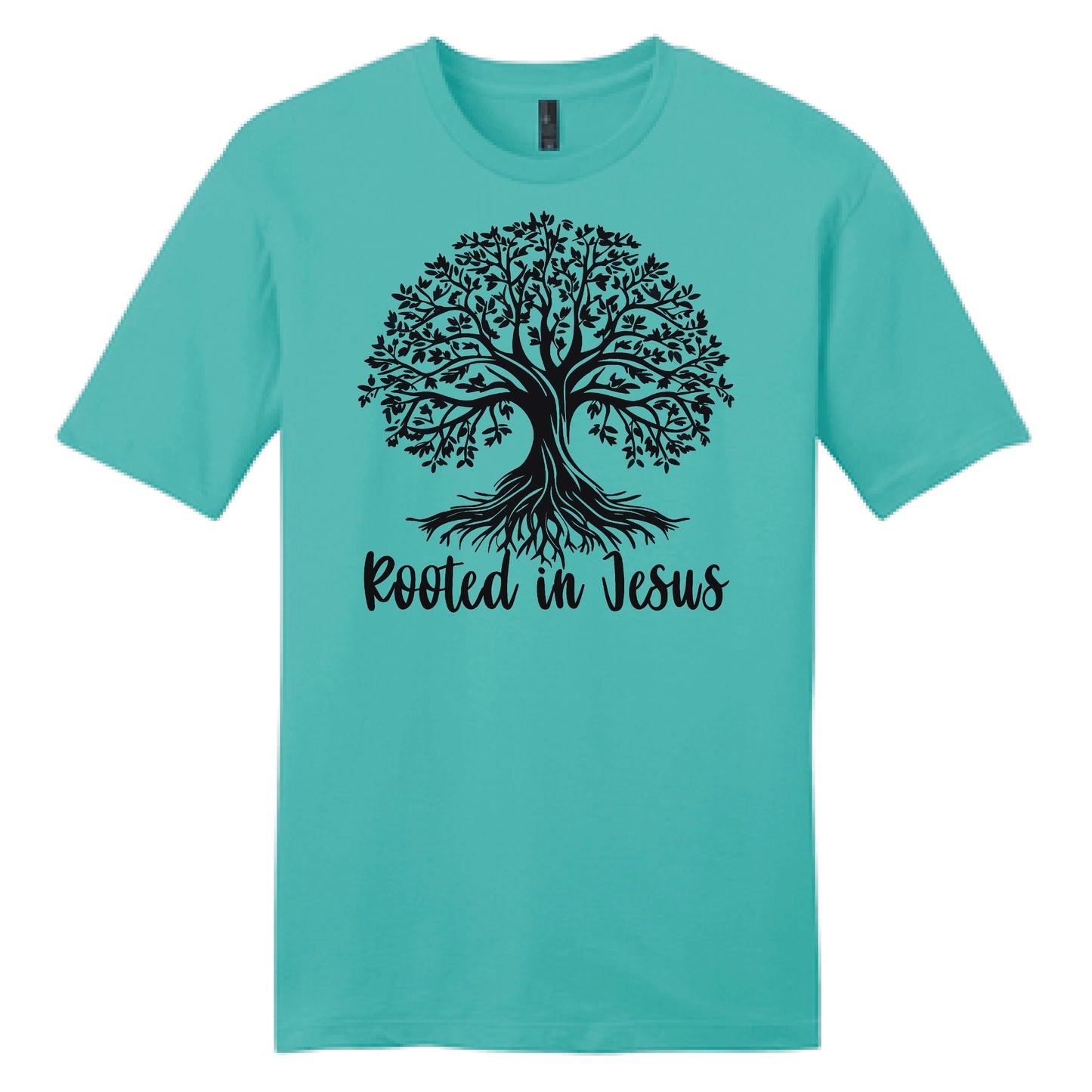 Rooted in Christ Christian Faith Short Sleeve Shirt