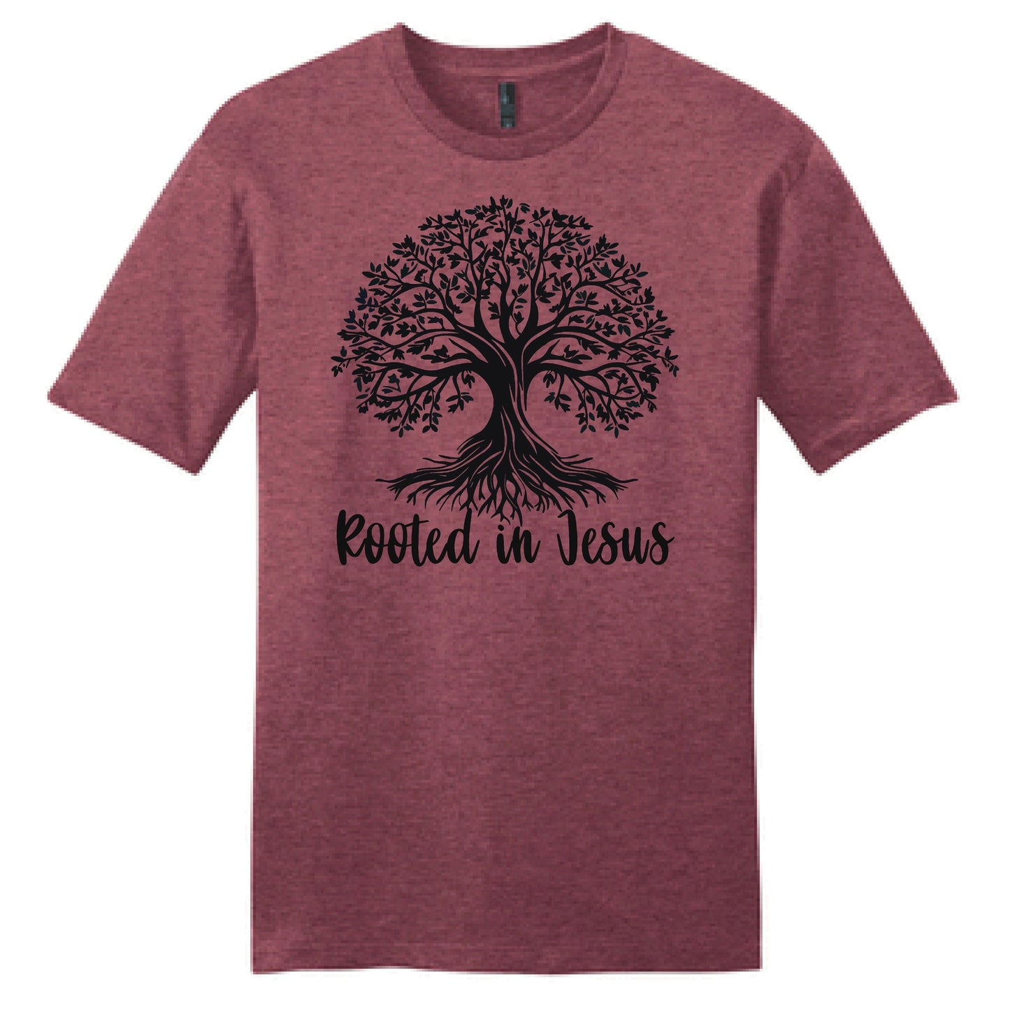 Rooted in Christ Christian Faith Short Sleeve Shirt