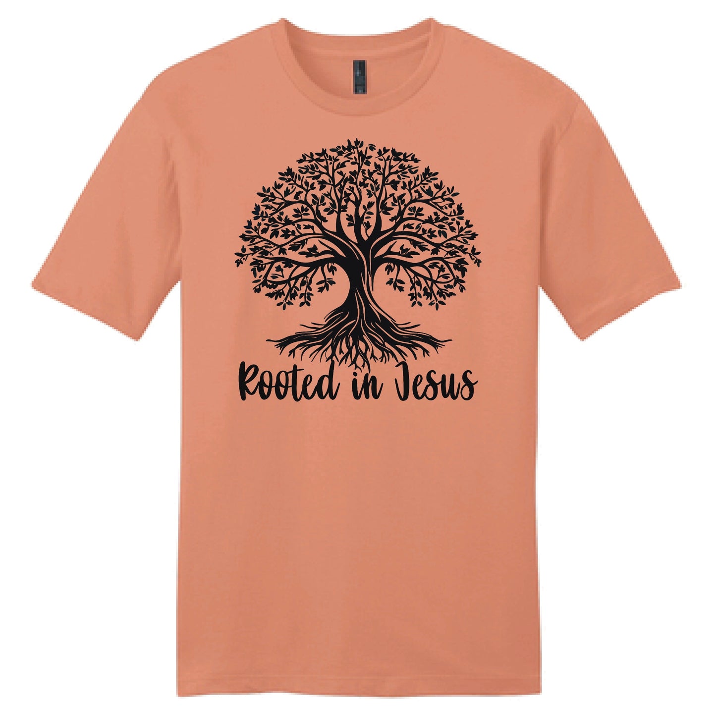 Rooted in Christ Christian Faith Short Sleeve Shirt