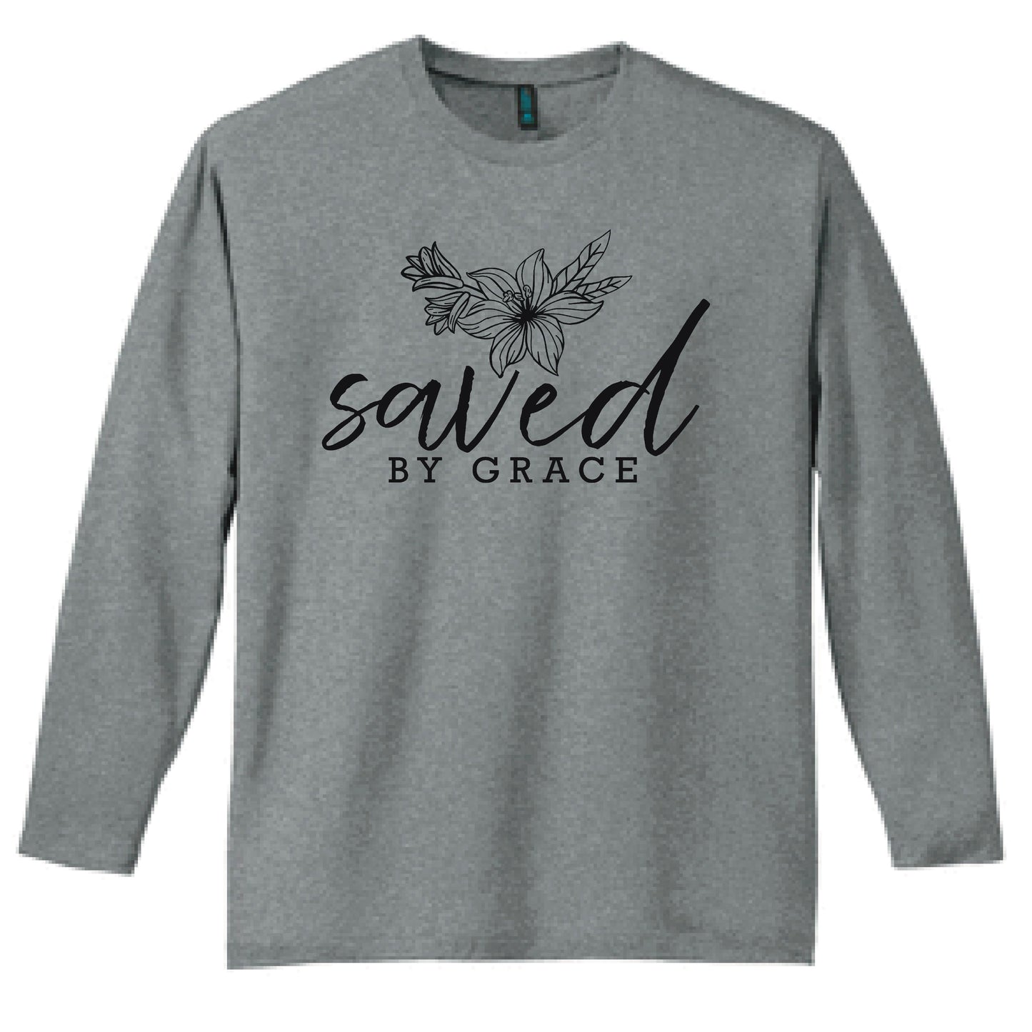 Saved by Grace Christian Long Sleeve T Shirt