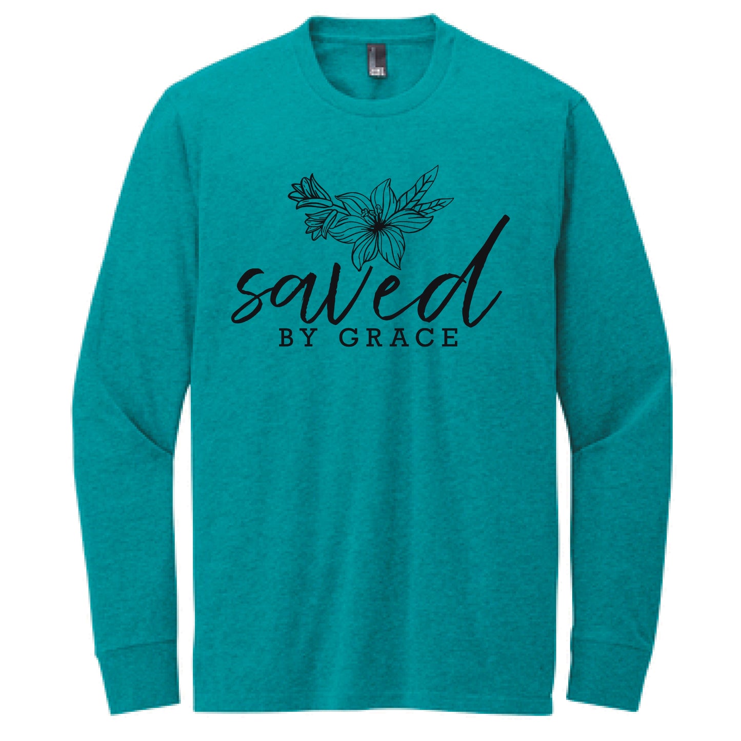 Saved by Grace Christian Long Sleeve T Shirt