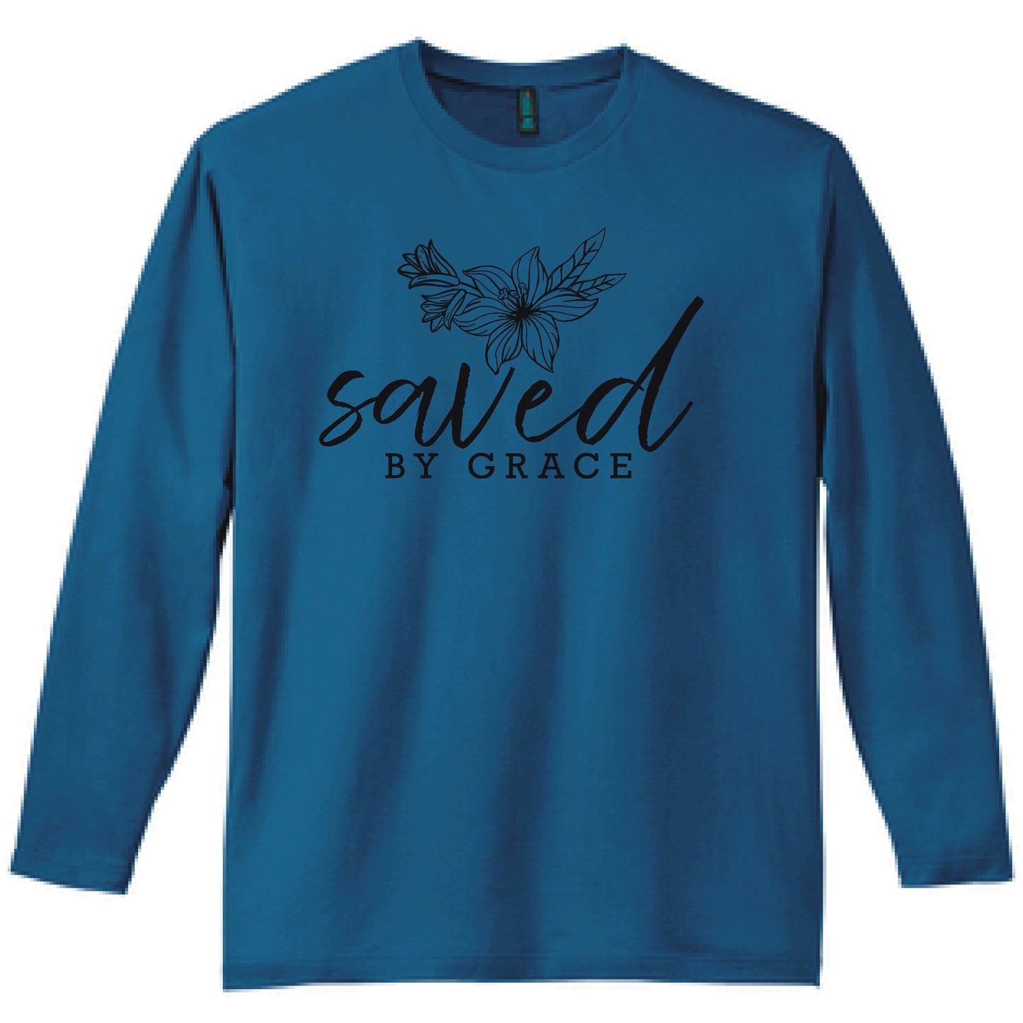 Saved by Grace Christian Long Sleeve T Shirt