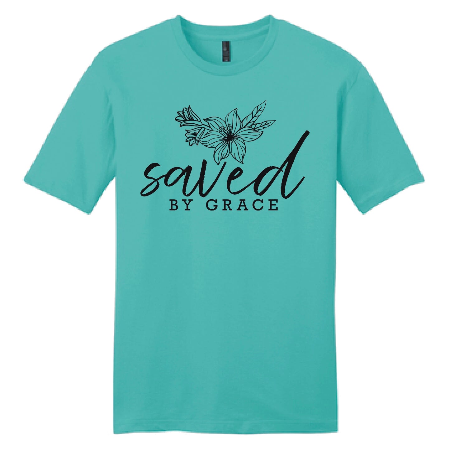 Saved by Grace Christian Faith Short Sleeve Shirt