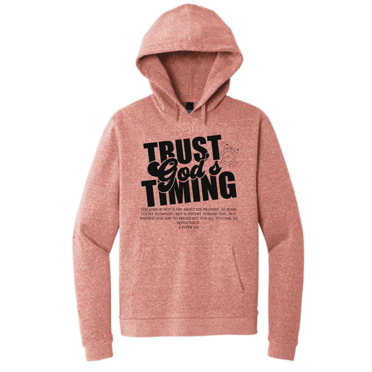 Trust God's Timing Christian Faith Hoodie